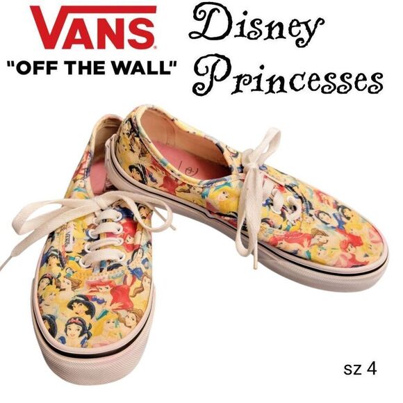 Vans Disney Princesses Snow White Little Mermaid Belle Jasmine Cinderella Shoes - Picture 1 of 12